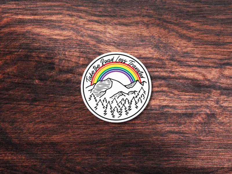 Take The Road Less Traveled Sticker